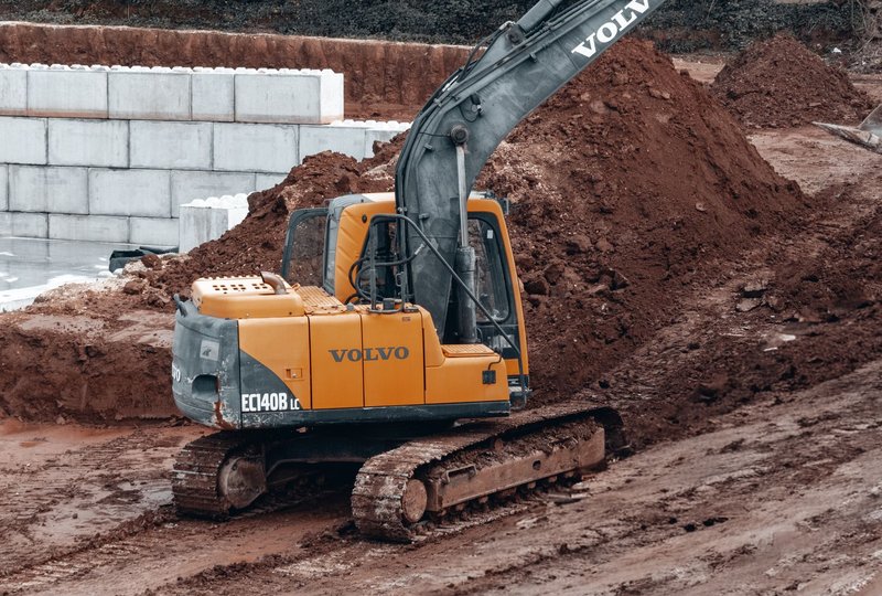 CAT excavator on Australian construction site